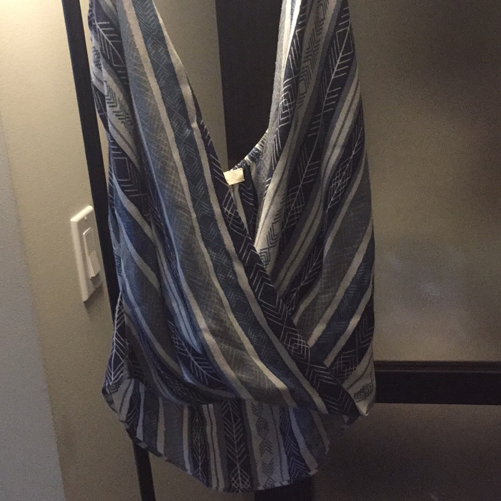 Olivaceous crossover halter top